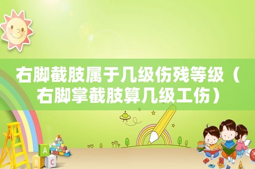 右腳截肢屬于幾級傷殘等級（右腳掌截肢算幾級工傷）
