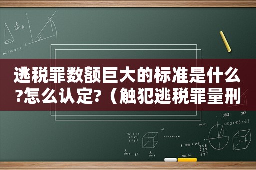 逃稅罪數額巨大的標準是什么?怎么認定?（觸犯逃稅罪量刑標準）