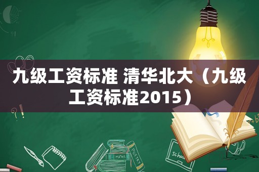 九級(jí)工資標(biāo)準(zhǔn) 清華北大（九級(jí)工資標(biāo)準(zhǔn)2015）