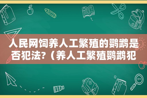 人民網飼養人工繁殖的鸚鵡是否犯法?（養人工繁殖鸚鵡犯法嗎）