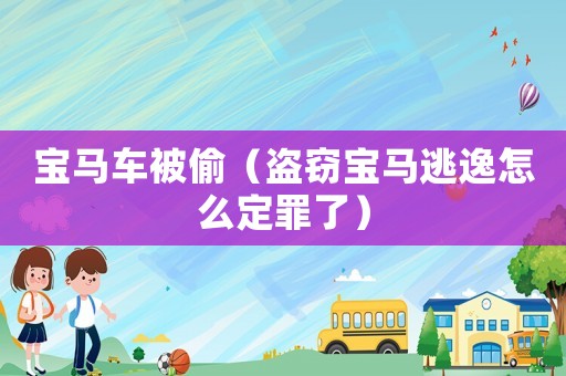 寶馬車被偷（盜竊寶馬逃逸怎么定罪了）