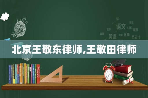 北京王敬東律師,王敬田律師
