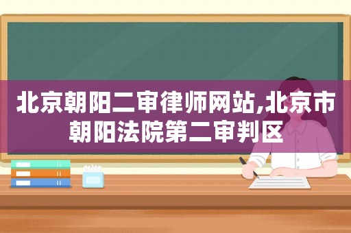 北京朝陽二審律師網站,北京市朝陽法院第二審判區