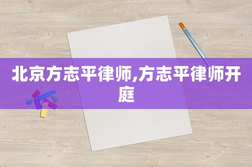 北京方志平律師,方志平律師開庭