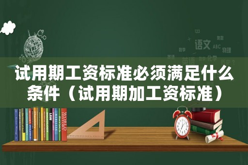 試用期工資標準必須滿足什么條件（試用期加工資標準）
