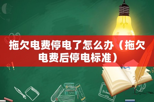 拖欠電費停電了怎么辦（拖欠電費后停電標準）