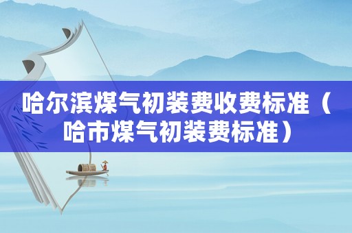 哈爾濱煤氣初裝費收費標準（哈市煤氣初裝費標準）