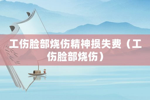 工傷臉部燒傷精神損失費（工傷臉部燒傷）
