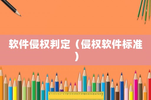 軟件侵權判定（侵權軟件標準）