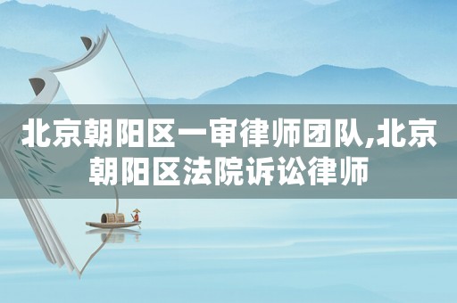 北京朝陽區一審律師團隊,北京朝陽區法院訴訟律師