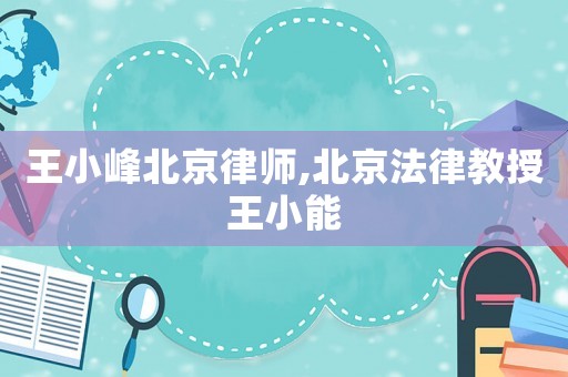 王小峰北京律師,北京法律教授王小能