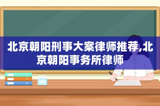 北京朝陽刑事大案律師推薦,北京朝陽事務所律師