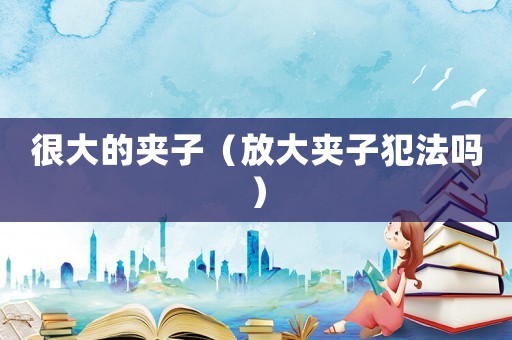 很大的夾子（放大夾子犯法嗎）