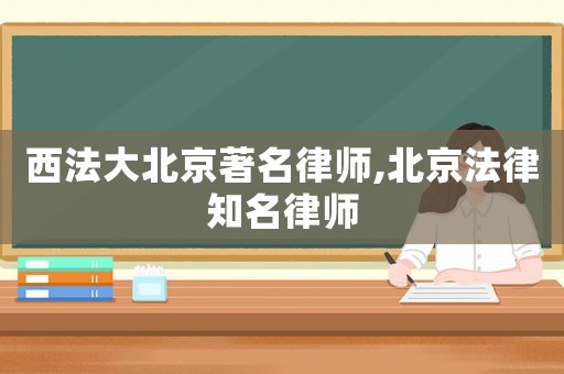 西法大北京著名律師,北京法律知名律師