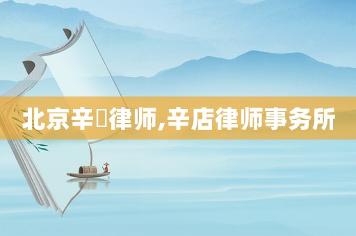 北京辛飏律師,辛店律師事務所