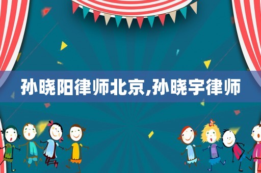 孫曉陽律師北京,孫曉宇律師