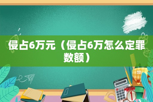 侵占6萬元（侵占6萬怎么定罪數(shù)額）