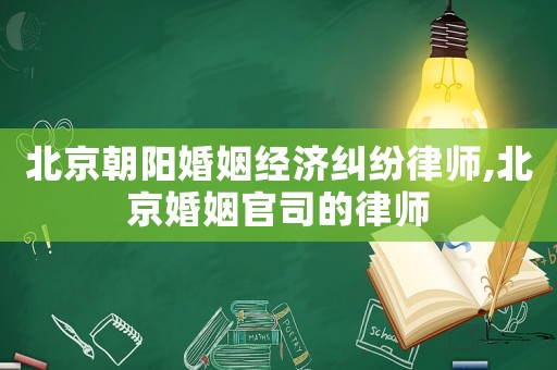 北京朝陽婚姻經濟糾紛律師,北京婚姻官司的律師