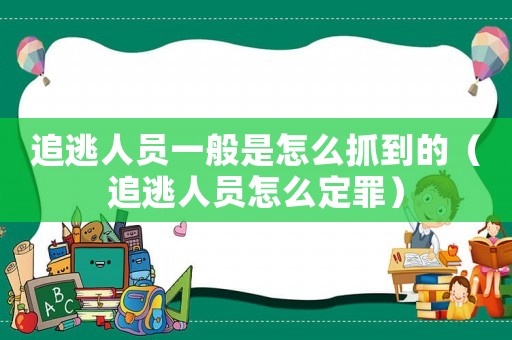 追逃人員一般是怎么抓到的（追逃人員怎么定罪）