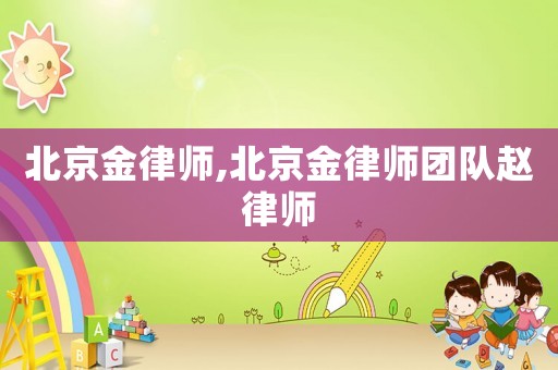 北京金律師,北京金律師團隊趙律師