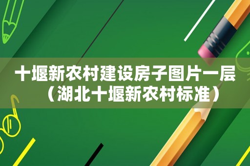 十堰新農村建設房子圖片一層（湖北十堰新農村標準）