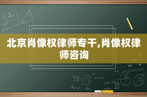 北京肖像權律師專干,肖像權律師咨詢