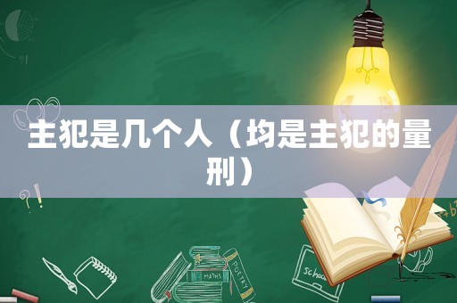 主犯是幾個人（均是主犯的量刑）