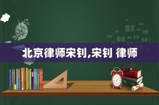 北京律師宋釗,宋釗 律師