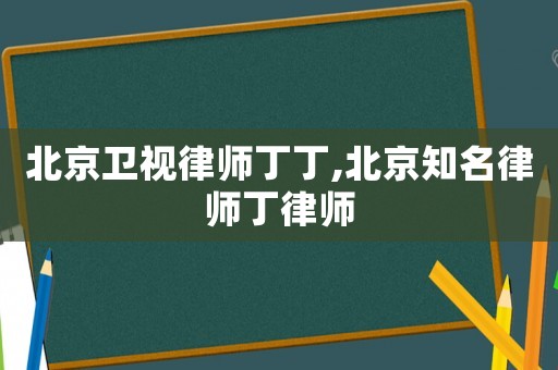 北京衛視律師丁丁,北京知名律師丁律師