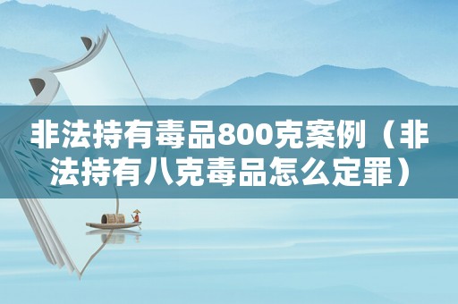 非法持有毒品800克案例（非法持有八克毒品怎么定罪）