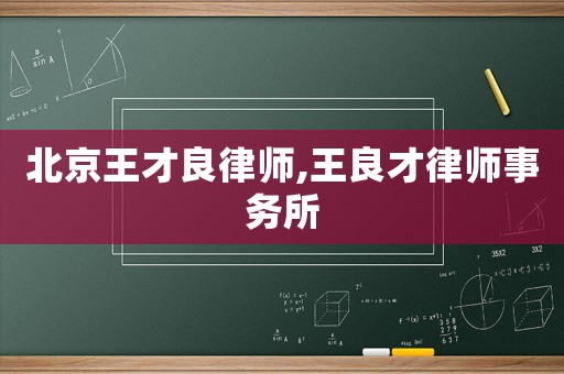 北京王才良律師,王良才律師事務(wù)所