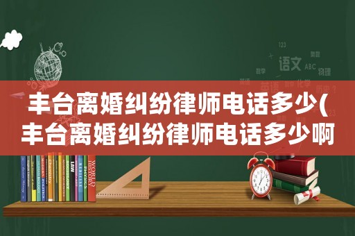 豐臺離婚糾紛律師電話多少(豐臺離婚糾紛律師電話多少啊)
