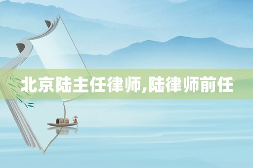 北京陸主任律師,陸律師前任