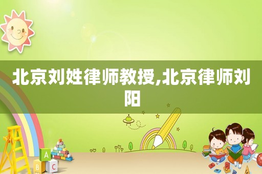北京劉姓律師教授,北京律師劉陽