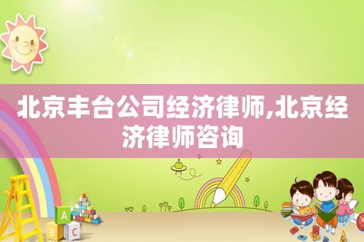 北京豐臺公司經濟律師,北京經濟律師咨詢