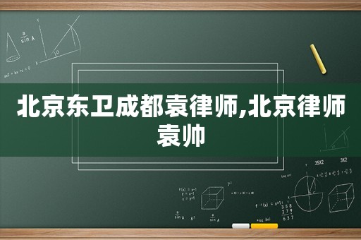 北京東衛(wèi)成都袁律師,北京律師袁帥