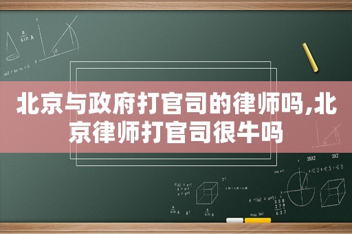 北京與政府打官司的律師嗎,北京律師打官司很牛嗎