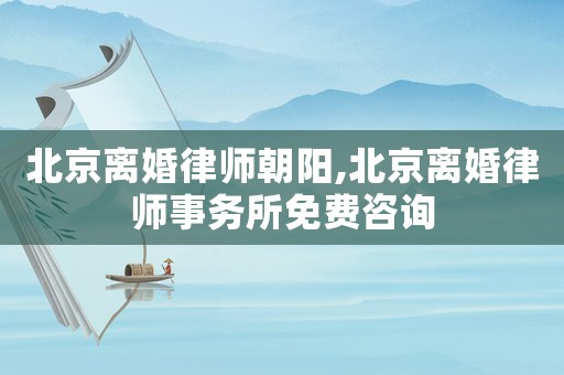 北京離婚律師朝陽,北京離婚律師事務所免費咨詢