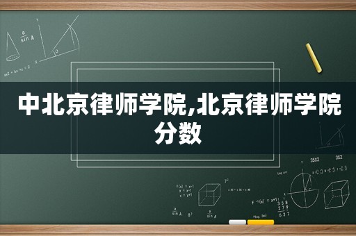 中北京律師學院,北京律師學院分數