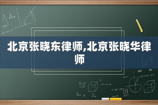 北京張曉東律師,北京張曉華律師