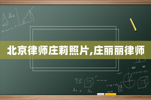北京律師莊莉照片,莊麗麗律師