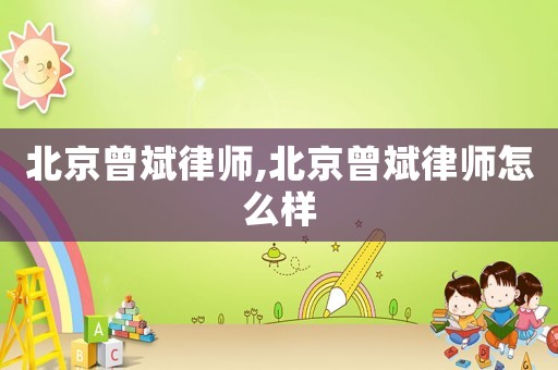 北京曾斌律師,北京曾斌律師怎么樣