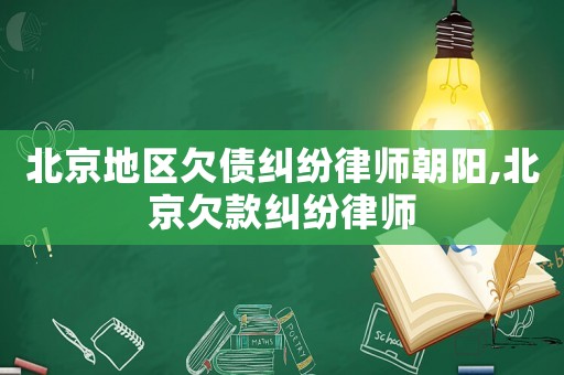 北京地區(qū)欠債糾紛律師朝陽,北京欠款糾紛律師