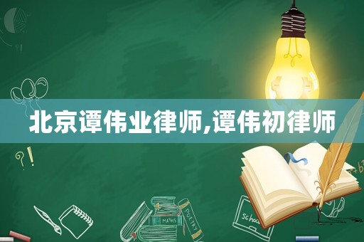 北京譚偉業律師,譚偉初律師
