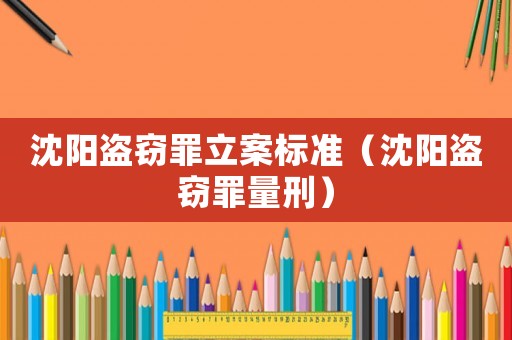 沈陽盜竊罪立案標準（沈陽盜竊罪量刑）