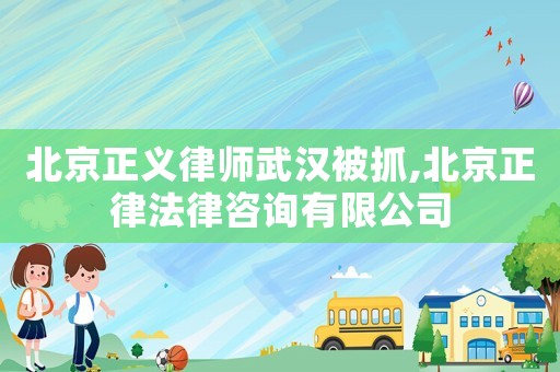 北京正義律師武漢被抓,北京正律法律咨詢有限公司
