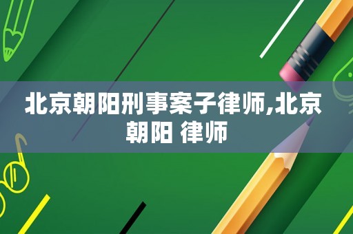 北京朝陽刑事案子律師,北京 朝陽 律師