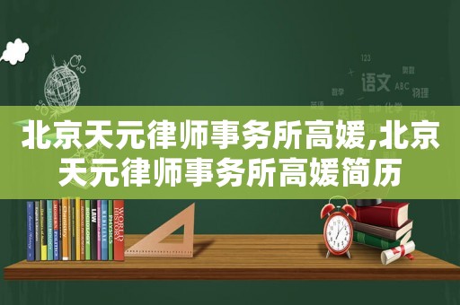 北京天元律師事務所高媛,北京天元律師事務所高媛簡歷