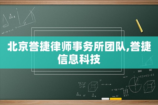 北京譽捷律師事務所團隊,譽捷信息科技