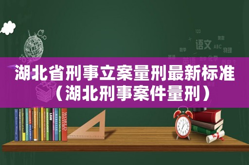 湖北省刑事立案量刑最新標準（湖北刑事案件量刑）